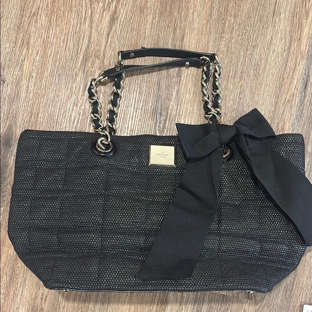 Kate Spade Black Quilted Tote Bag